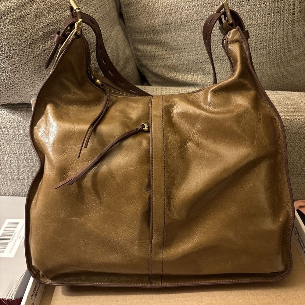 New HOBO Marley Mink Vintage hide Leather Adjustable Shoulder Strap Boho Bag